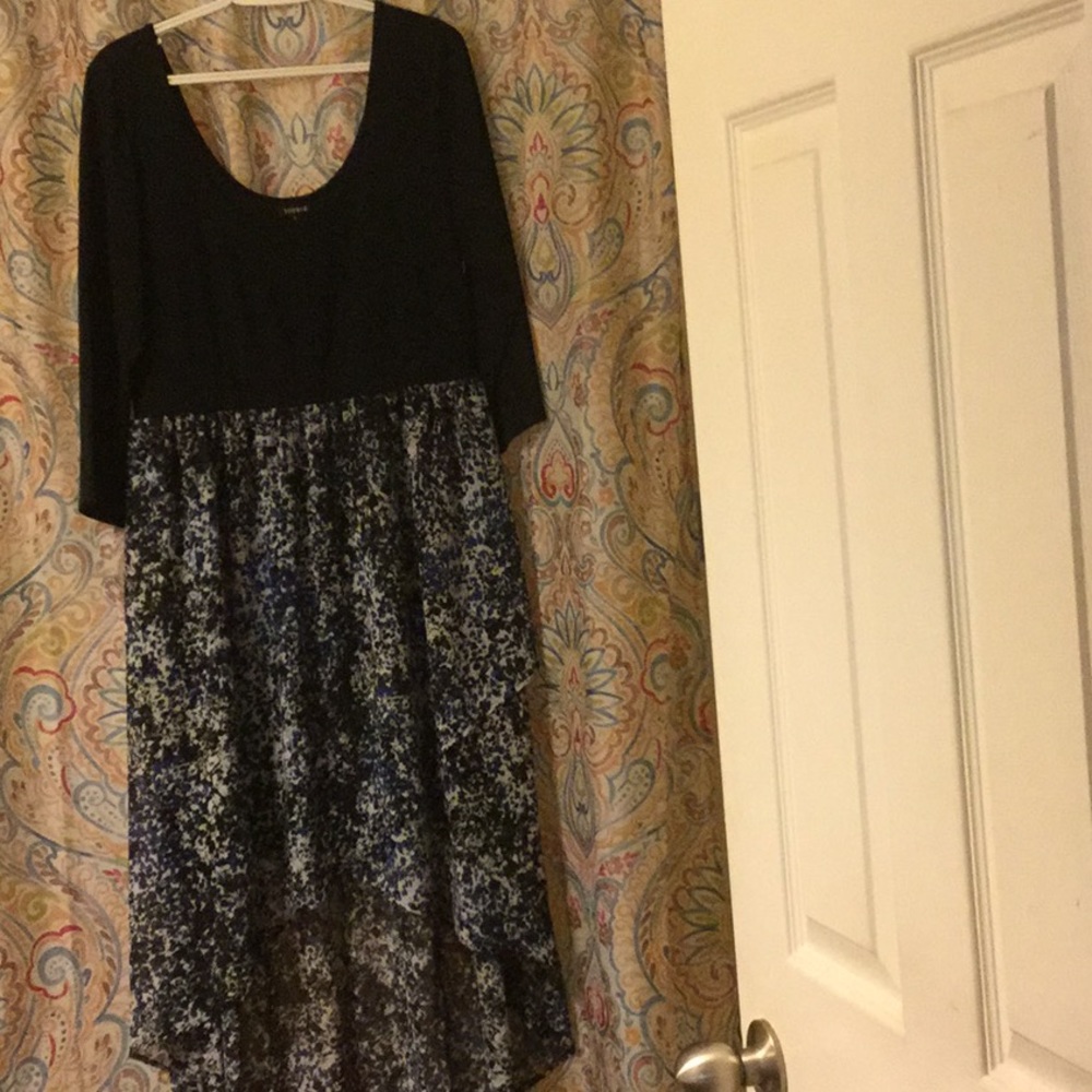 3/4sleeve Hi-Low dress